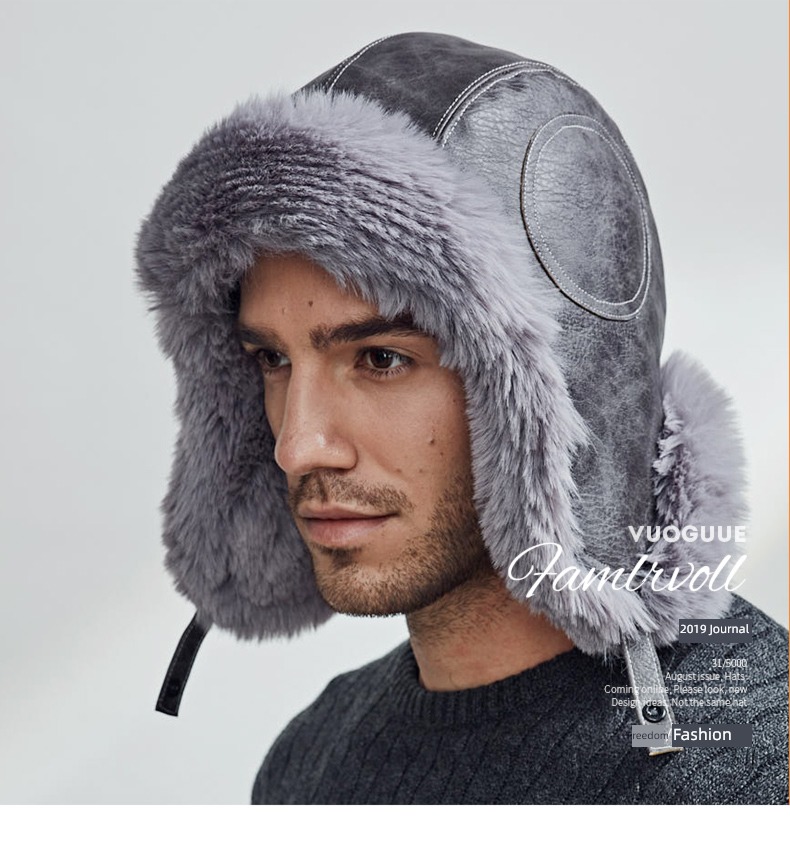 male Autumn and winter Windbreak waterproof skiing leisure time Lei Feng hat