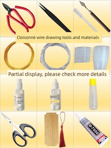 Cloisonné Enamel Painting DIY Beginner's Handmade Materials Tools Tweezers Gold Wire Tea Coaster Bookmark Base Plate