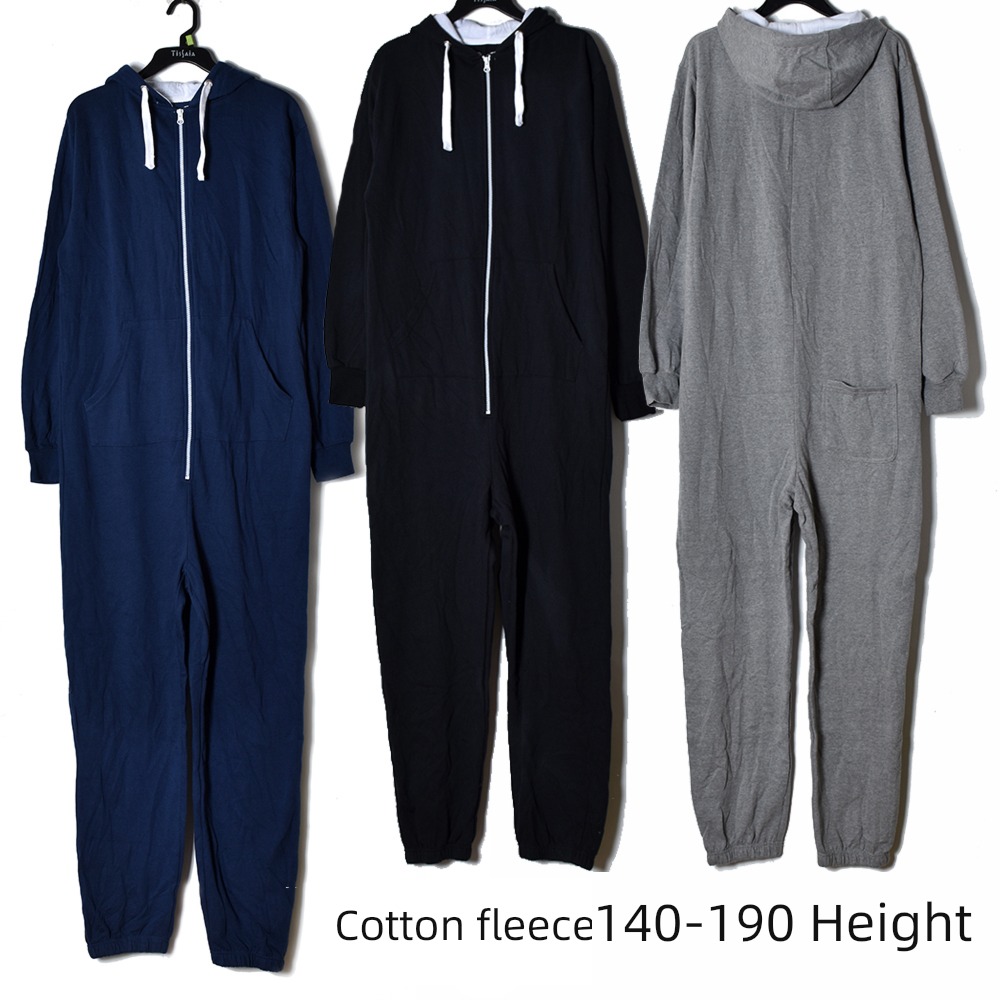 Foreign trade quality Fleece adult Parenting Conjoined pajamas