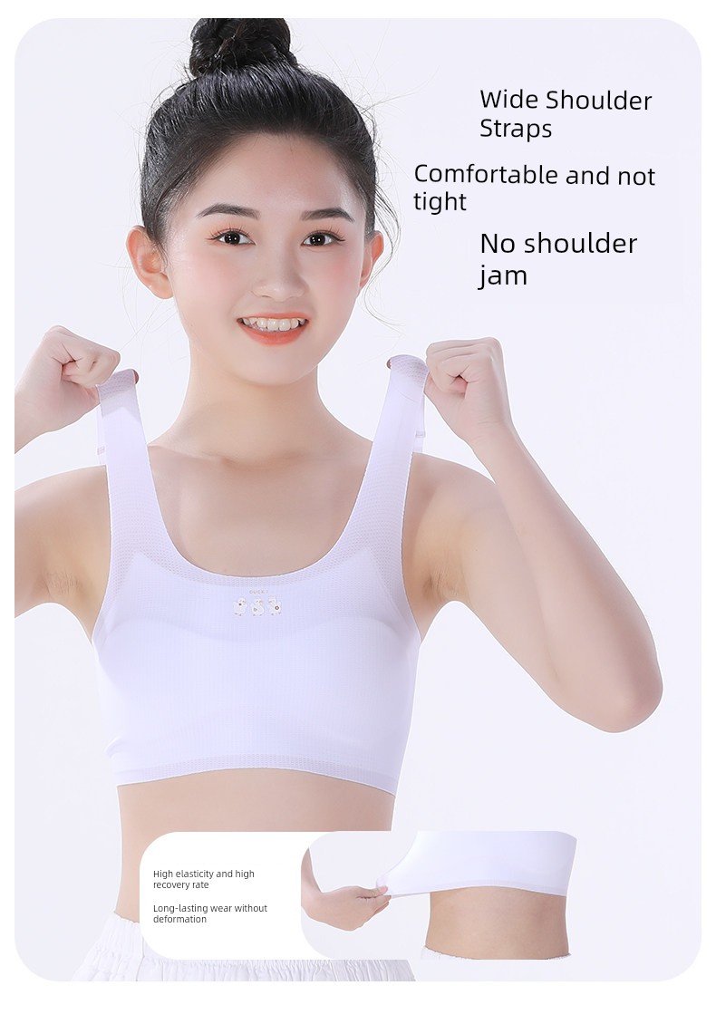Children's Underwear for Girls in the Developmental Stage, Small Vests for Primary School Students, Stage One, 10-Year-Old Older Kids, 12-Year-Old Girls, — 13