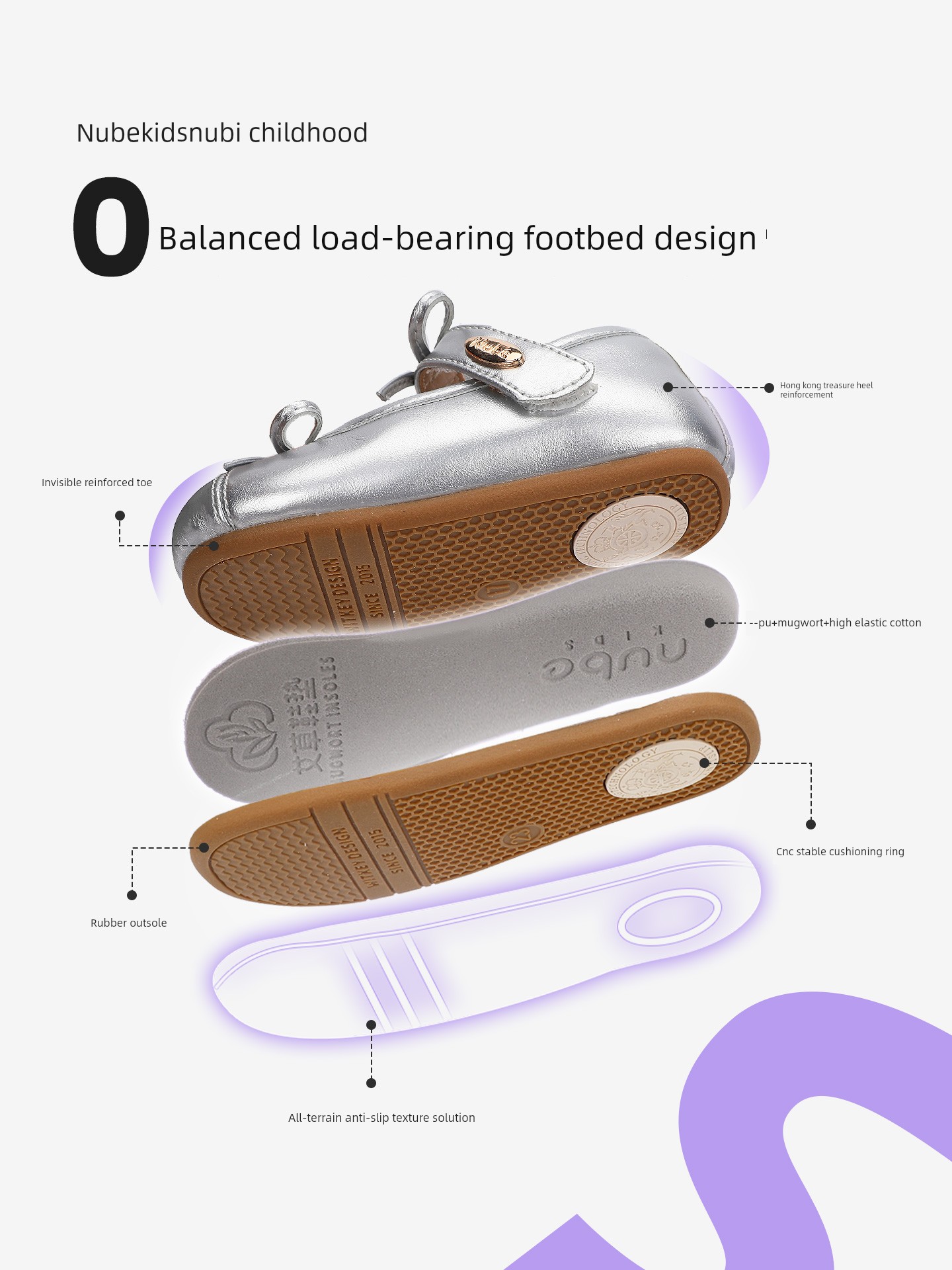 Nubi Childhood Genuine Leather Girls' Little Leather Shoes Autumn New Style Soft Sole Simple Princess Shoes for Girls — 4
