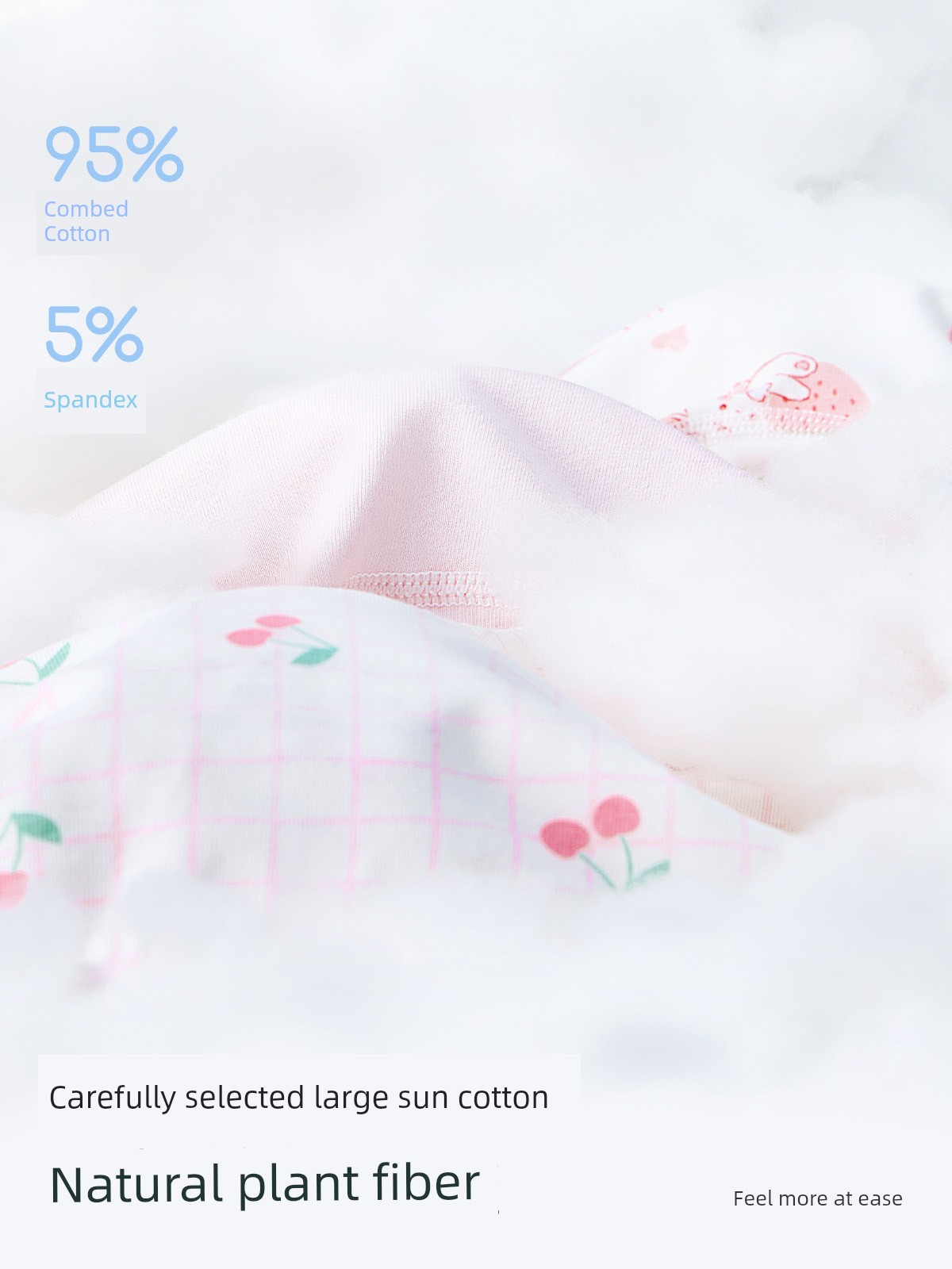 Jq Jingqi {Soft Cotton} Girls' Underwear Children's Pure Cotton Boxer Shorts Non-Pinch Pp Shorts for Baby Girls All-Cotton