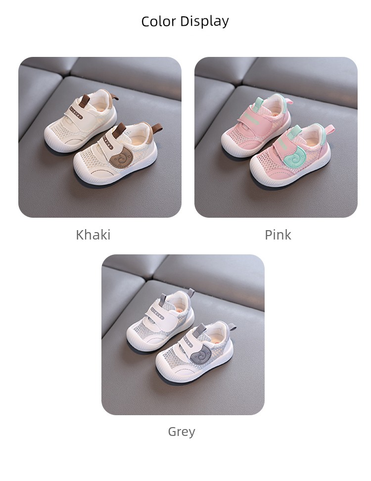 Baby Toddler Shoes for Boys, Spring and Autumn, Soft-Soled, Non-Slip, Breathable Mesh Shoes for Girls, 1 to 2-3 Years Old, Mesh Shoes — 7