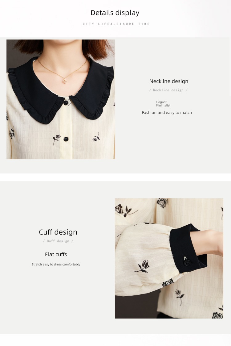 Early autumn ma'am jacket Sense of design Long sleeve Chiffon shirt