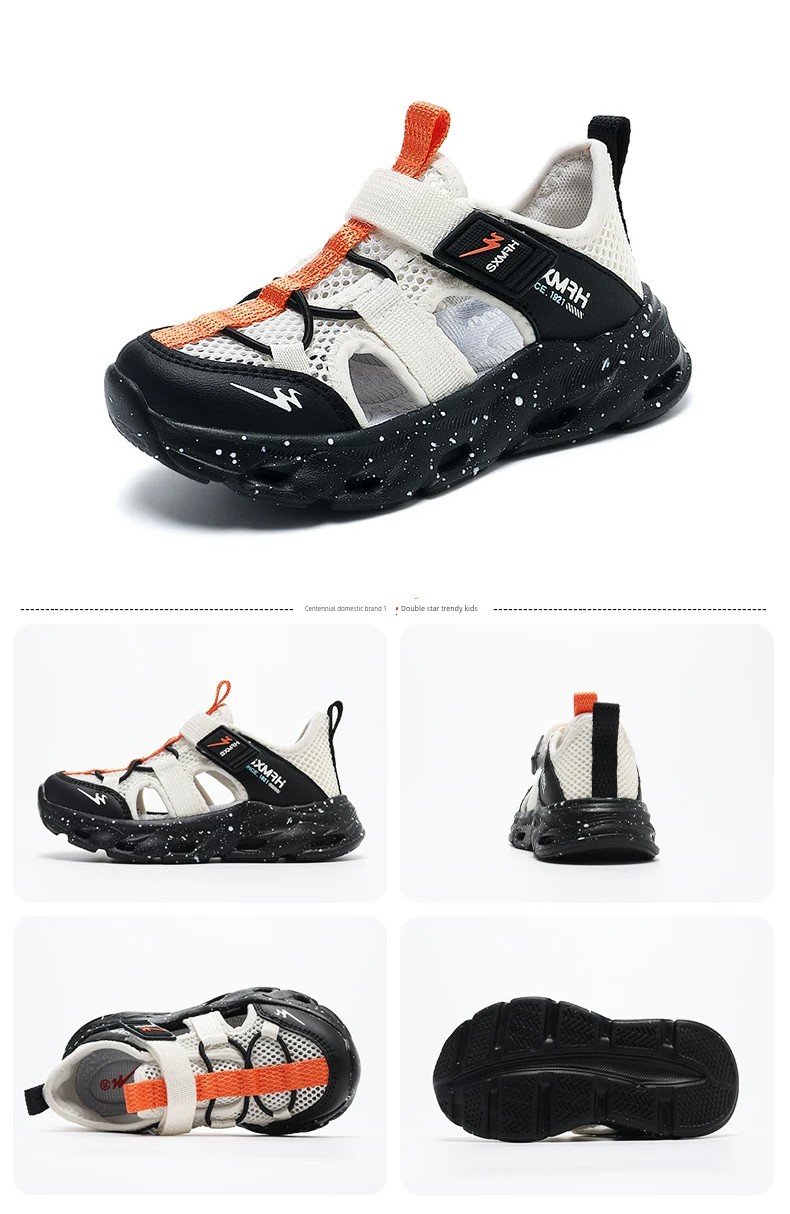 Double Star Children's Sandals for Girls, Summer 2026 New Model, Water-Resistant, Lightweight, Soft-Soled, Breathable, Closed-Toe Sports Shoes — 29