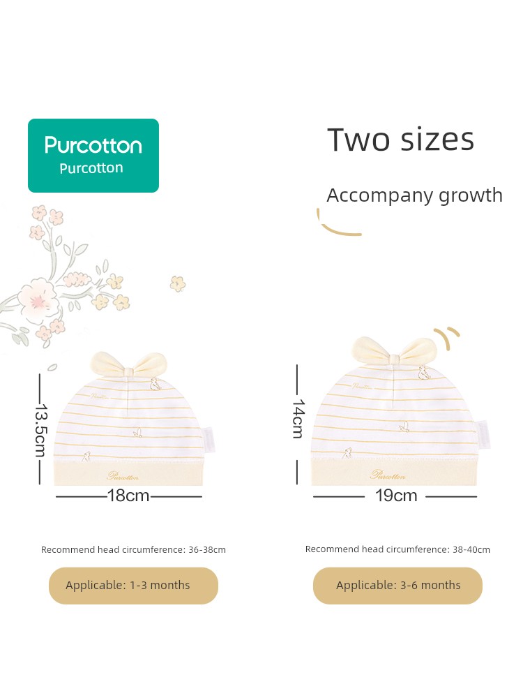 Purcotton Print Baby Thin Newborn Hat