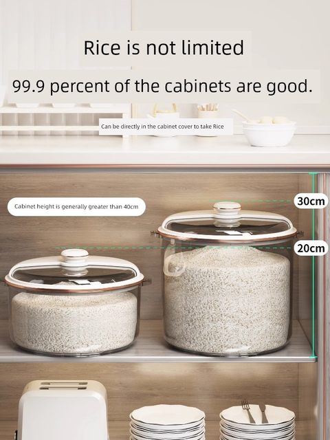 Rice bucket household insect-proof moisture-proof sealed rice jar food grade rice storage box rice box flour bucket storage tank