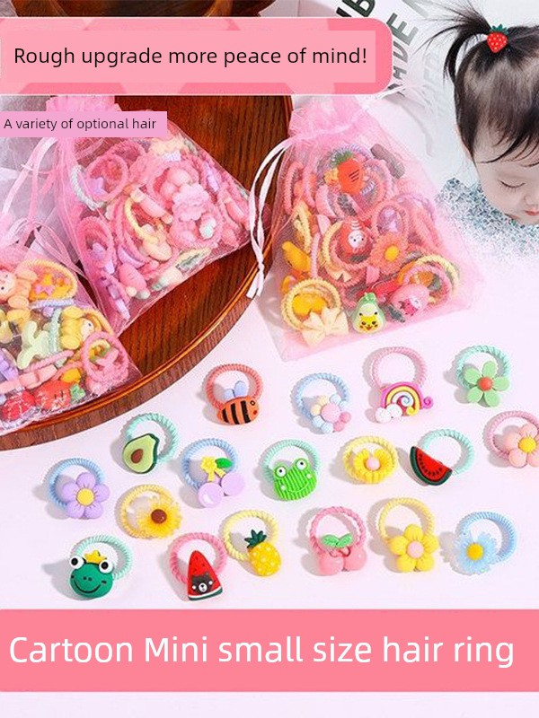 Baby Small Size Rubber Band Girl High Elastic Thumb Hair Ring — 4