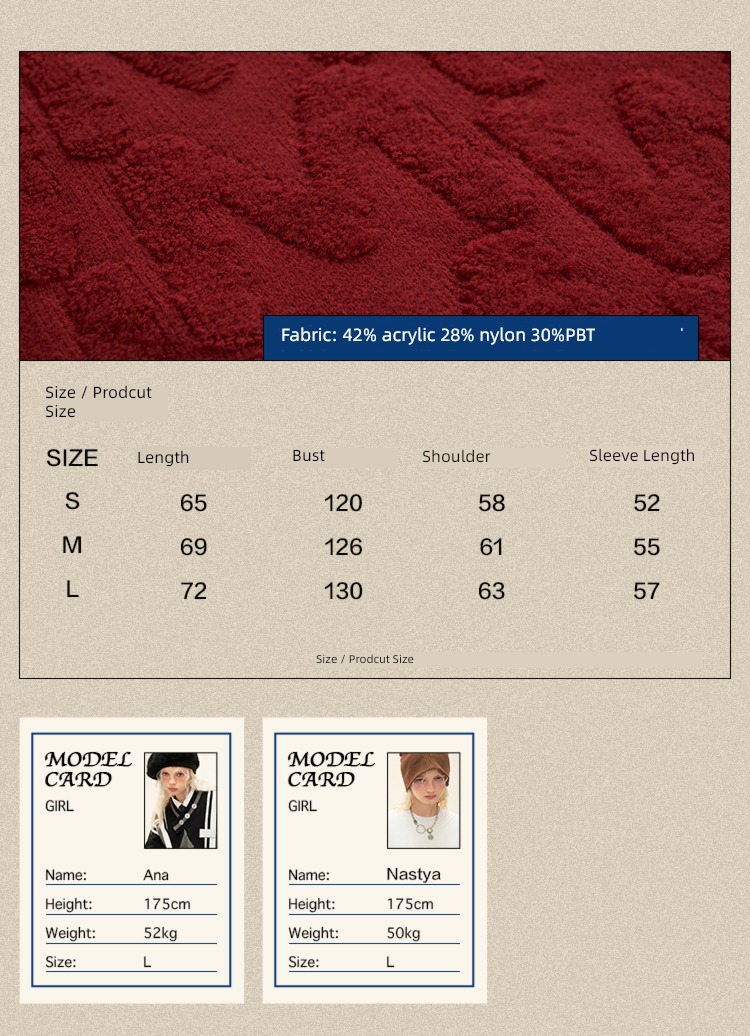 MAMC machine embroidery Manyin letter V-neck leisure time sweater