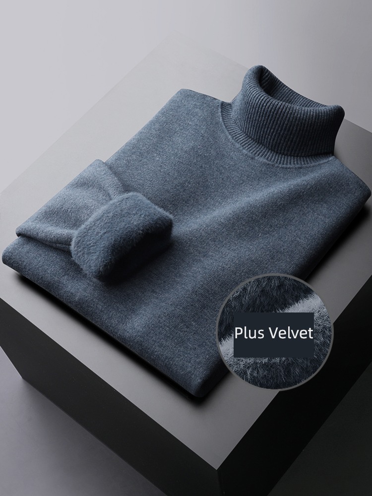 one Velvet Self-cultivation High collar business affairs Anti static Sweater