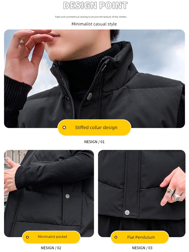 NGGGN Autumn and winter Plush thickening Men Vest
