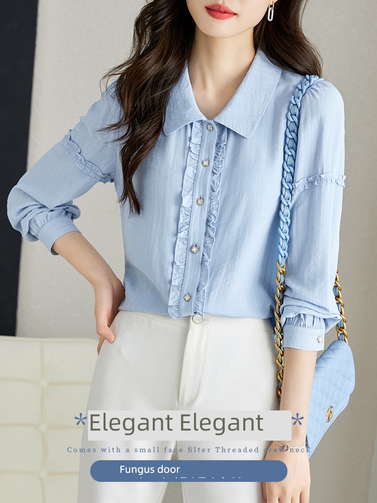 Zurich fungus Gong Tingfeng Retro Long sleeve shirt