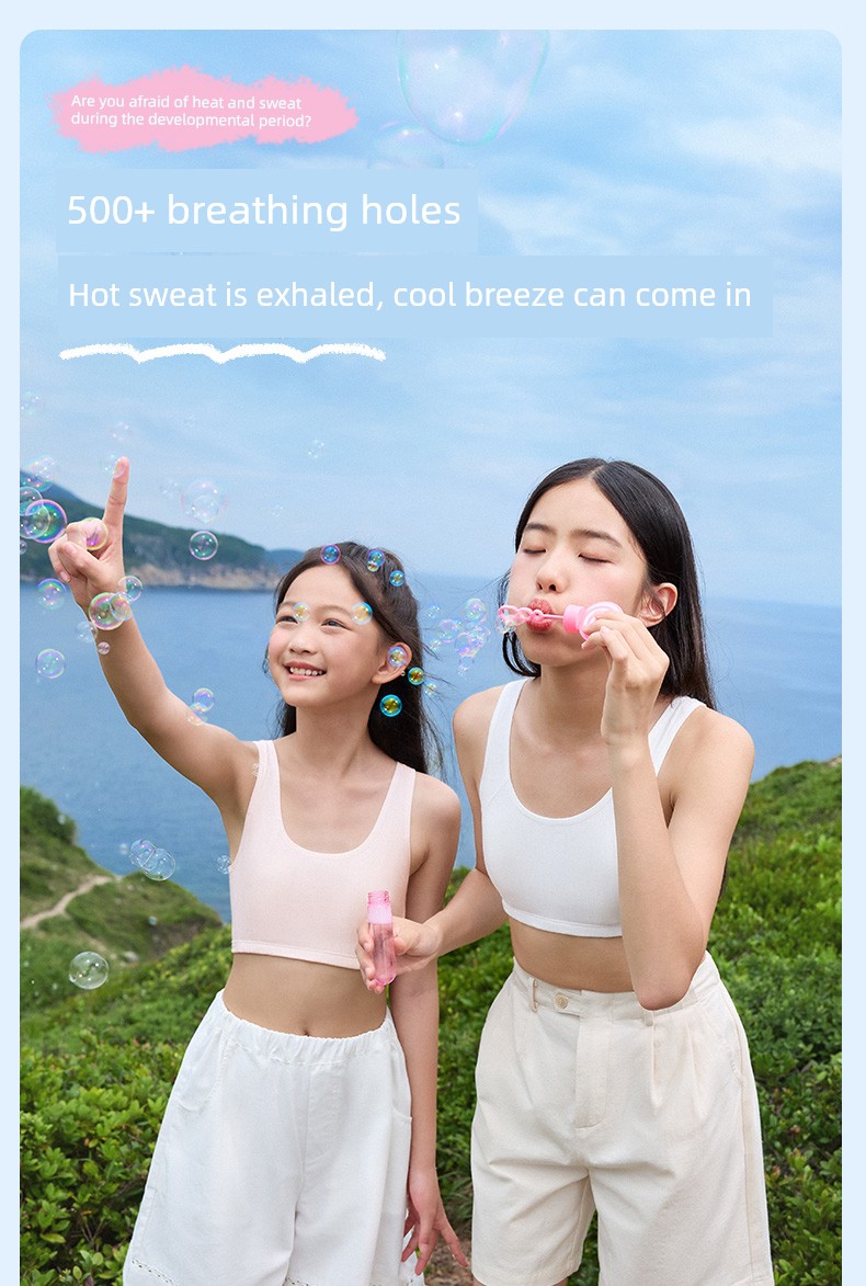 All-Cotton Era Children's Developmental Period Underwear, Girls' Bras, Girls' Vests for Primary School Students in Stage One, Two, and Three — 6