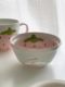 Anmu Liangpin ins pink tender strawberry hand-painted underglaze colored ceramic plate rice bowl pot home cute girl tableware