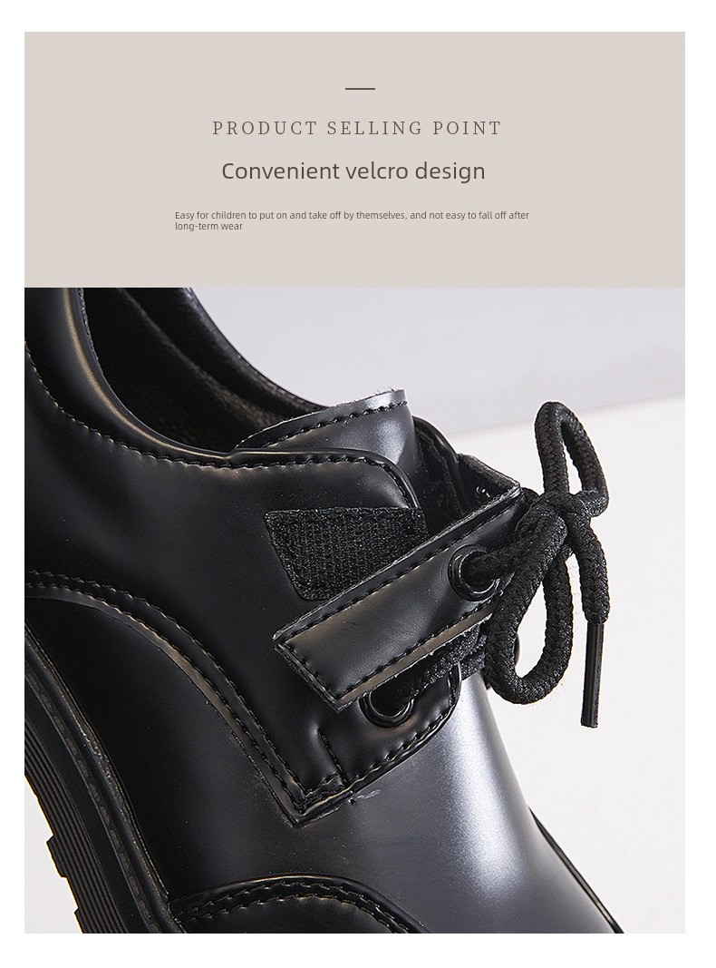 Boys' Black Leather Shoes, British Style, Casual and Stylish, Comfortable for Men, Great for Summer, Very Attractive, Student Shoes, 2026 New Model — 11
