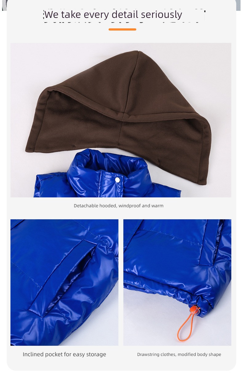 have cash less than that is registered in the accounts Bright surface Autumn and winter keep warm loose coat Down cotton Vest
