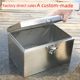 Motorcycle trunk large thickened stainless steel 304 storage tool box storage box electric scooter trunk
