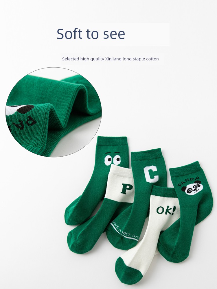 Pure Cotton Spring and Autumn Girl Deodorizing Filter Children's Socks — 3