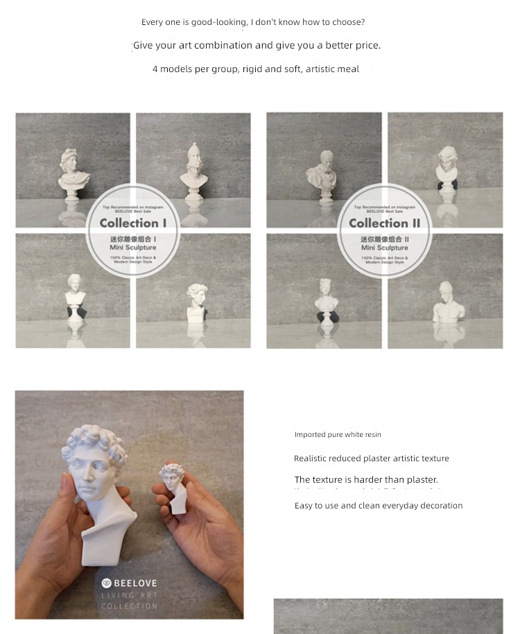 Northern Europe David Ornaments Athena resin desktop Gypsum