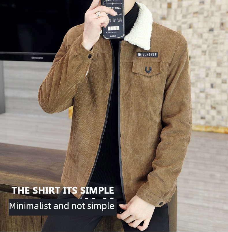 Lamb hair Spring and Autumn Lapel Coat Put on your clothes loose coat