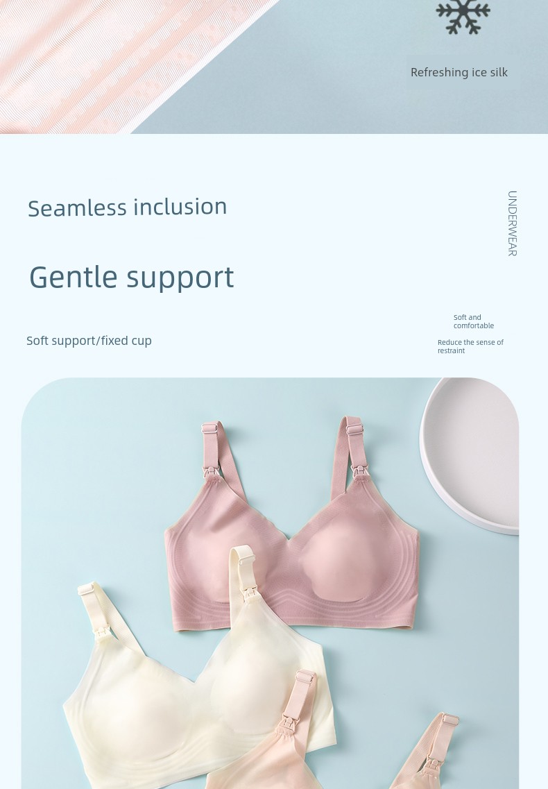 Rovo Nursing Bra Summer Thin Breathable Anti-Sagging Breast-Shaping Postpartum Breastfeeding Bra for Pregnant Women — 11