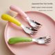 Children's forks do not hurt their mouths 316 stainless steel baby noodles forks and spoon set for special dining tableware