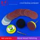 Qiniu 2-inch 50mm flocking sandpaper sheet metal wood stone grinding polished pneumatic electric grinding self-adhesive disc grinding head