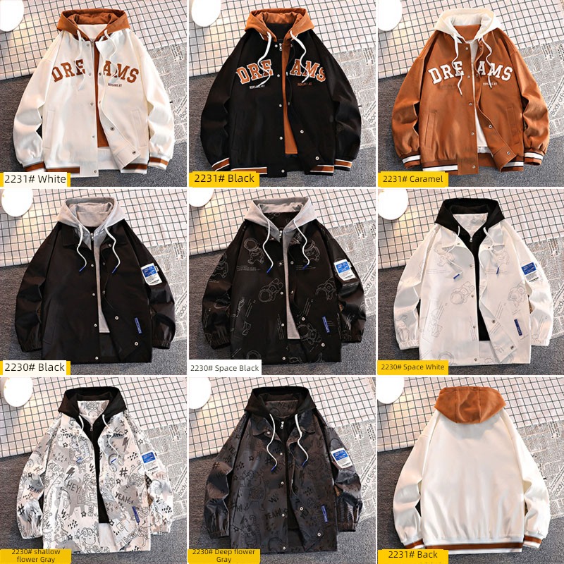 NGGGN Spring and Autumn Men's style leisure time Jacket loose coat
