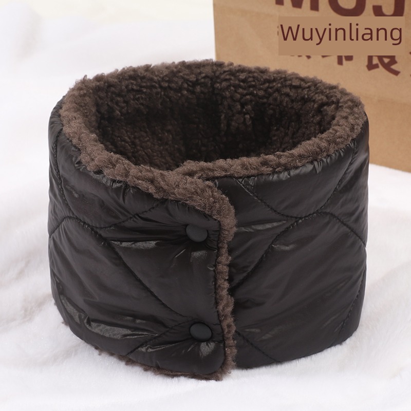 winter down female Versatile Lamb hair Button thickening