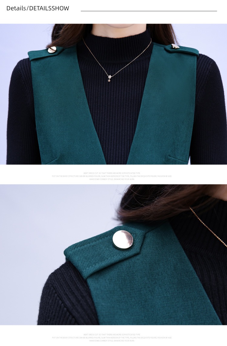 Autumn and winter Woolen cloth female temperament Two piece set Dress