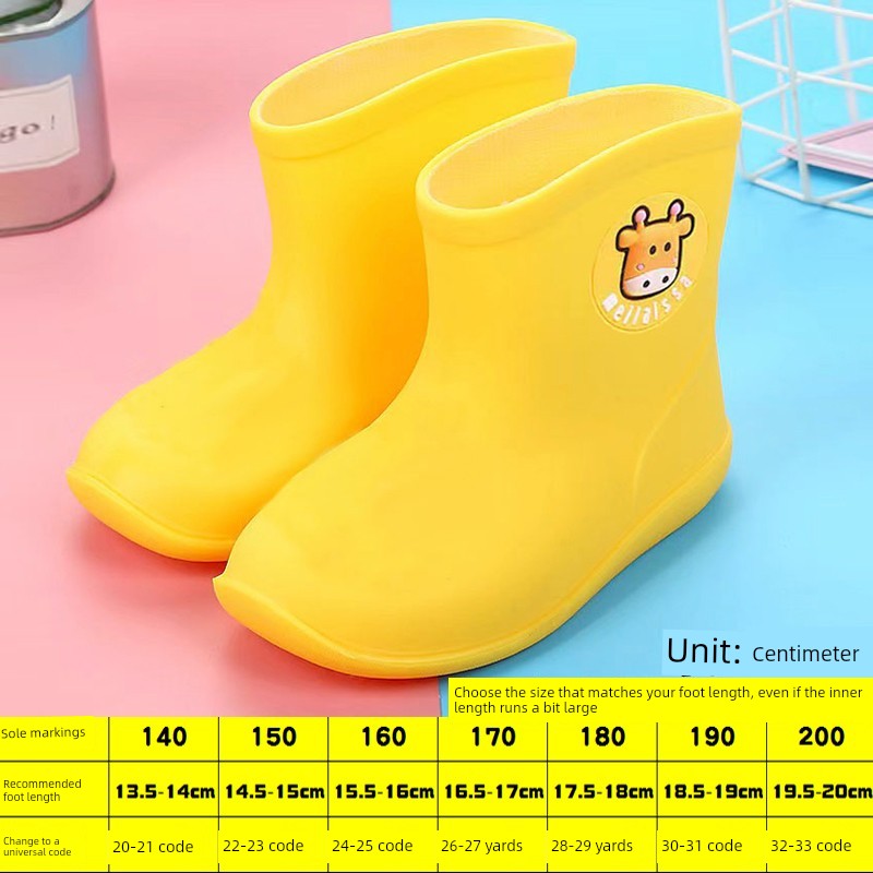 Cartoon Rubber Shoes for Rainy Days, Children's Rain Boots for Boys and Girls, Non-Slip, Suitable for All Seasons, Cute Kids' Water Shoes for Kindergarten — 8
