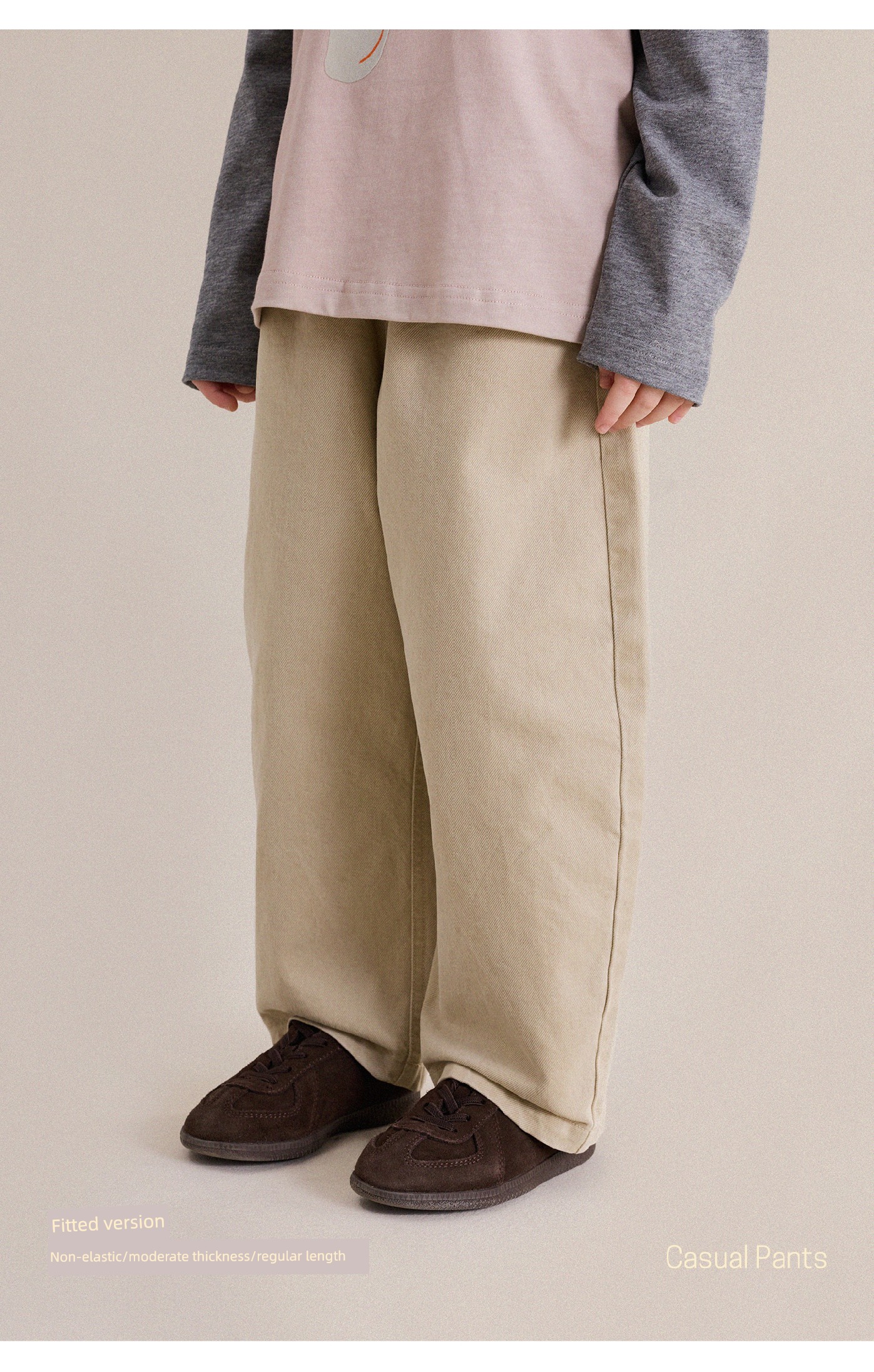 Baby Autumn Simple Pure Cotton Straight Pants Yunerma Girls' Spring and Autumn Fashion Casual Pants Children's Versatile Trendy Pants — 8
