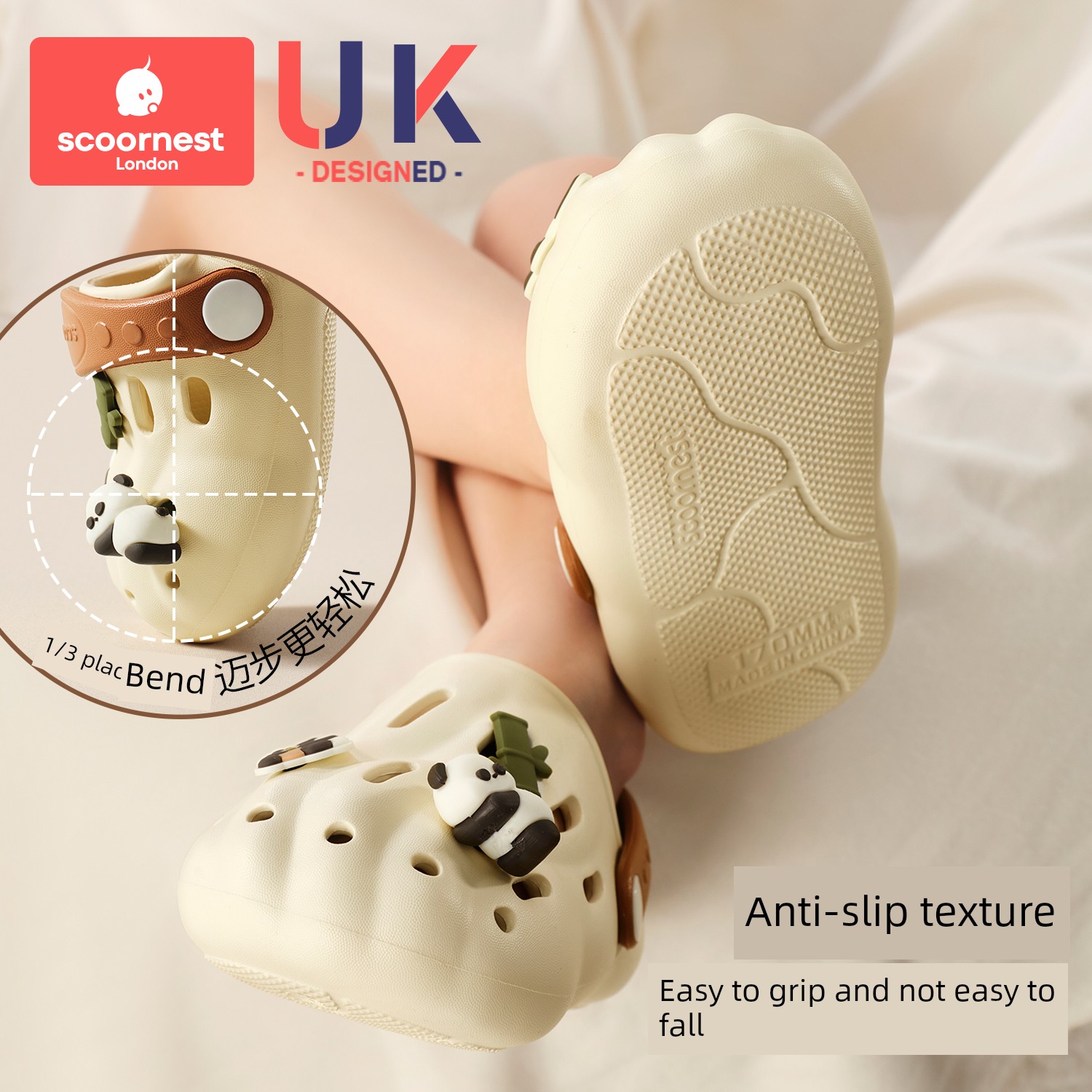 Kechao Children's Clogs for Boys and Girls, Summer Closed-Toe Sandals for Babies, Non-Slip Indoor Bath Slippers for Infants and Toddlers — 2