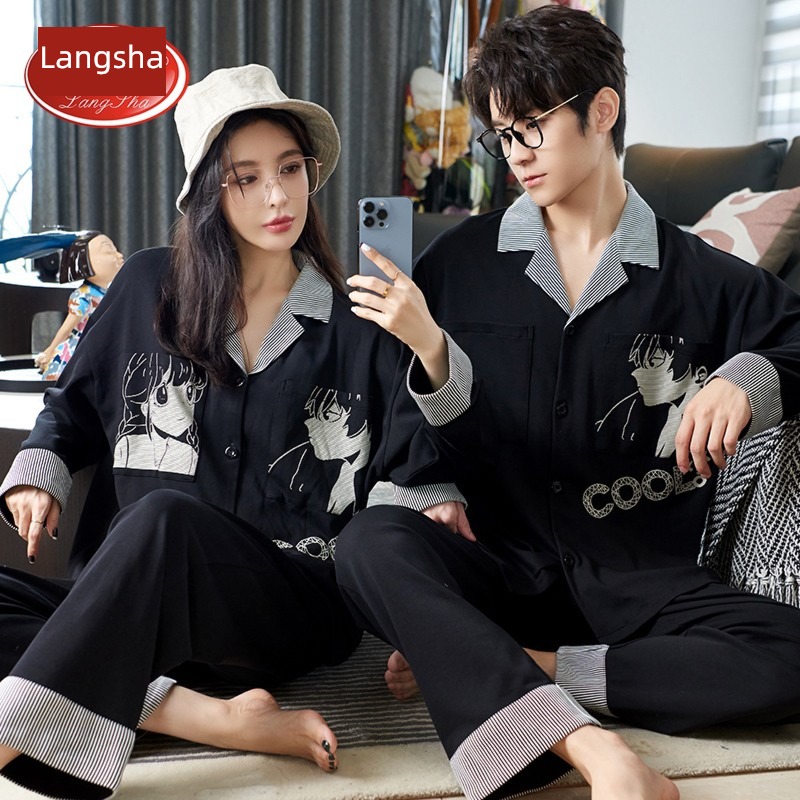 Ronsa pure cotton Cartoon Printing net Red money lovers pajamas