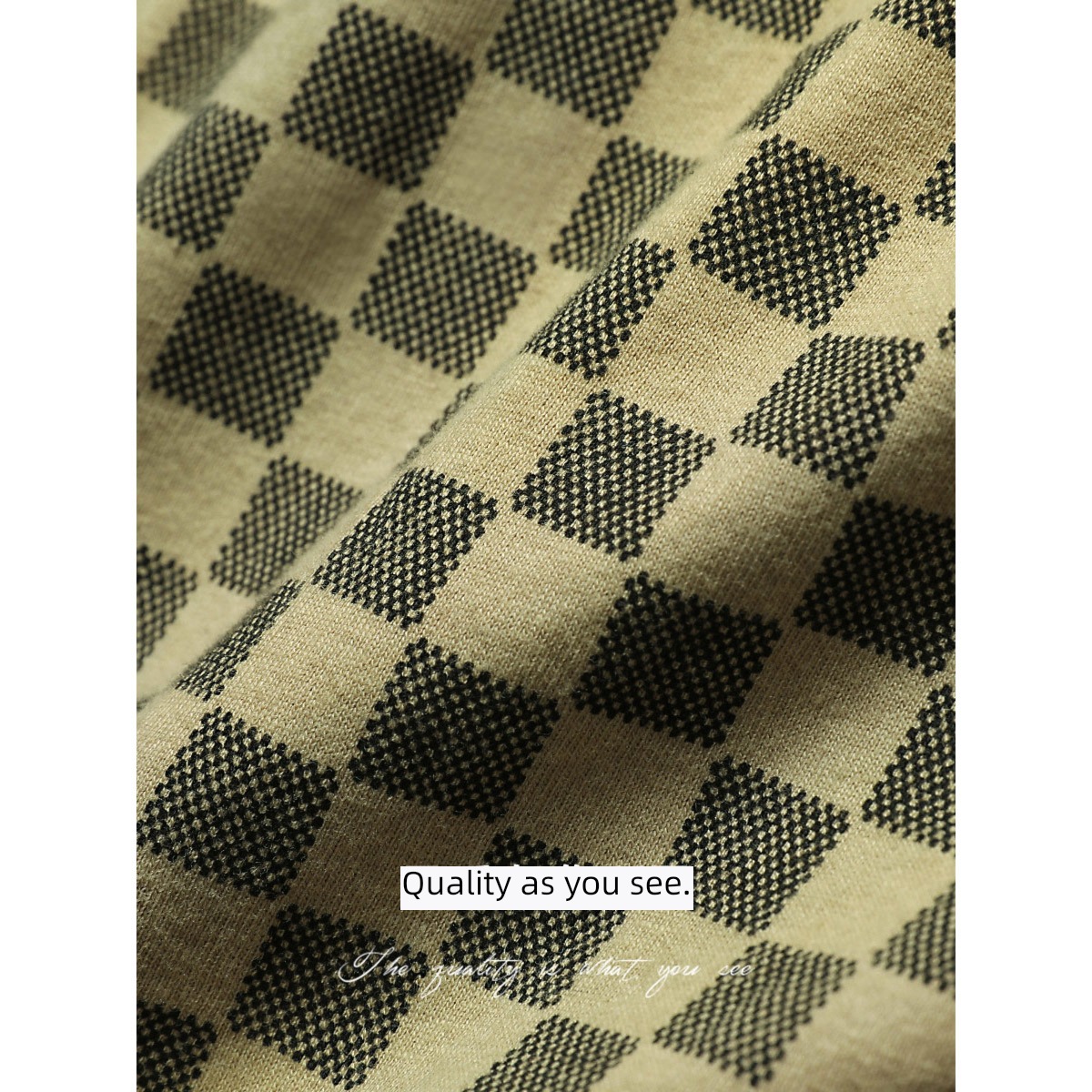 Chessboard comfortable pure cotton leisure time Hooded Long sleeve T-shirt