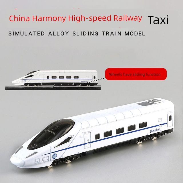 Alloy High-speed Railway Harmony Simulation Retro Green Skin Locomotive Subway Model Children's Metal Steam Train