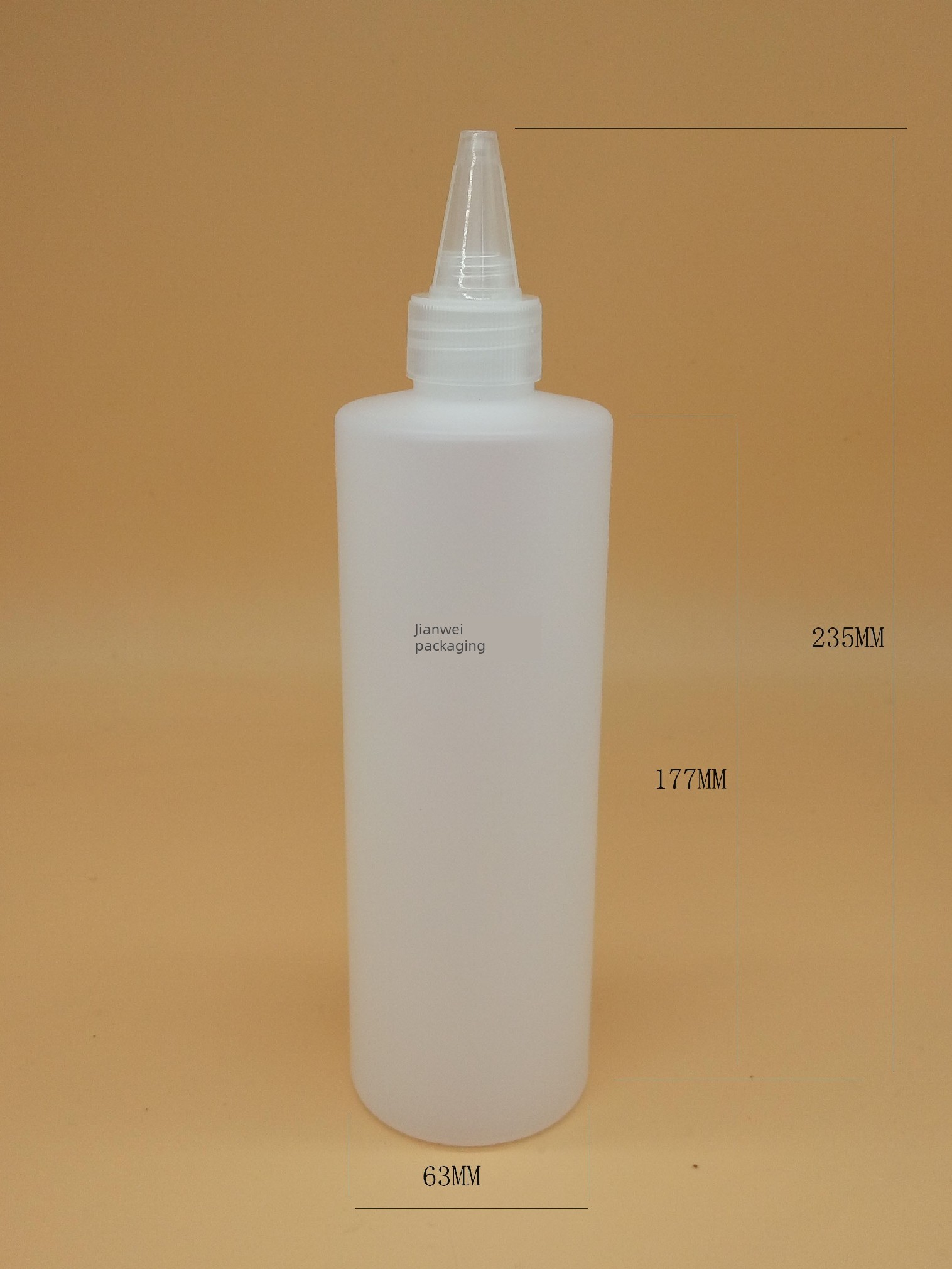 Factory in Stock 500ml Translucent Narrow Pourer Bottle 28/410 Tooth Mouth Plastic Bottle Electric Heating Cap Bottle Screw Cap Bottle