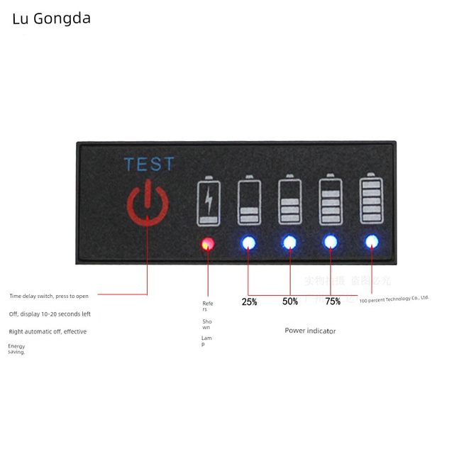 Battery indicator Battery power display Lithium battery power percentage indicator board Electric vehicle power