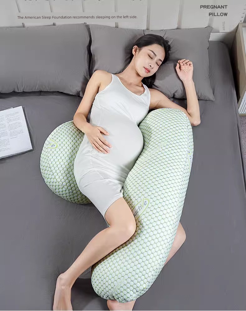 Summer Cool Removable and Washable Pregnancy Pillow Refreshing Non-Stick Pregnant Women Side Sleeping Belly Support Waist Cushion Sleep during Pregnancy — 32