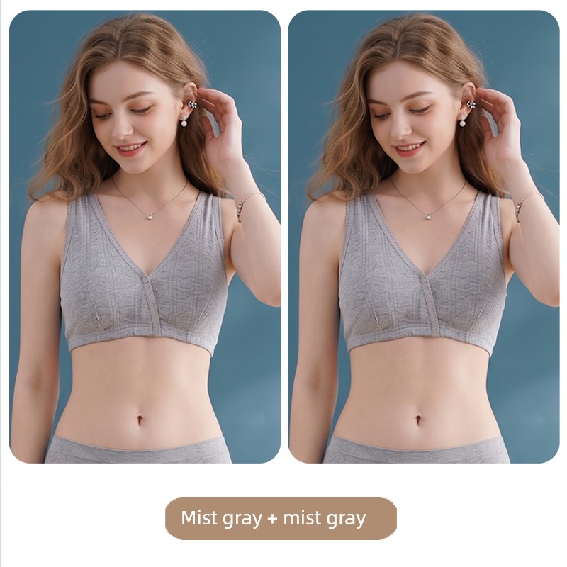 Pure Cotton Nursing Bra, Summer Thin Style, Specially Designed for Postpartum Breastfeeding, Can Be Worn during Pregnancy and Sleep, Vest-Style Bra — 6