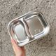 Food grade 316 stainless steel children's meal tray kindergarten home baby stainless steel meal tray anti-fall multi-grid lunch box
