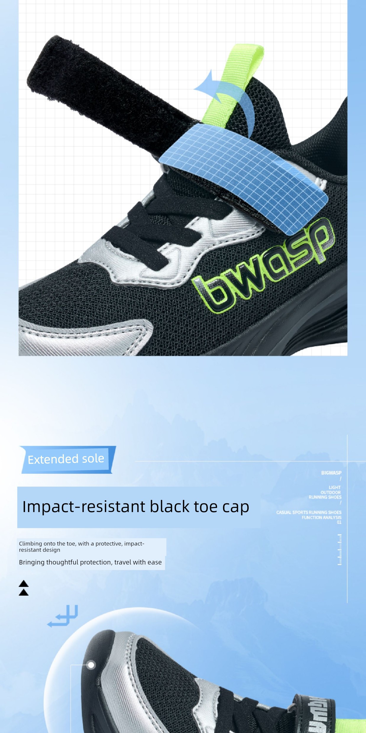 Bumblebee Children's Shoes, Boys' Running Shoes, Autumn Breathable Mesh Boys' Casual Shoes, Elementary School Children's Sports Shoes — 6