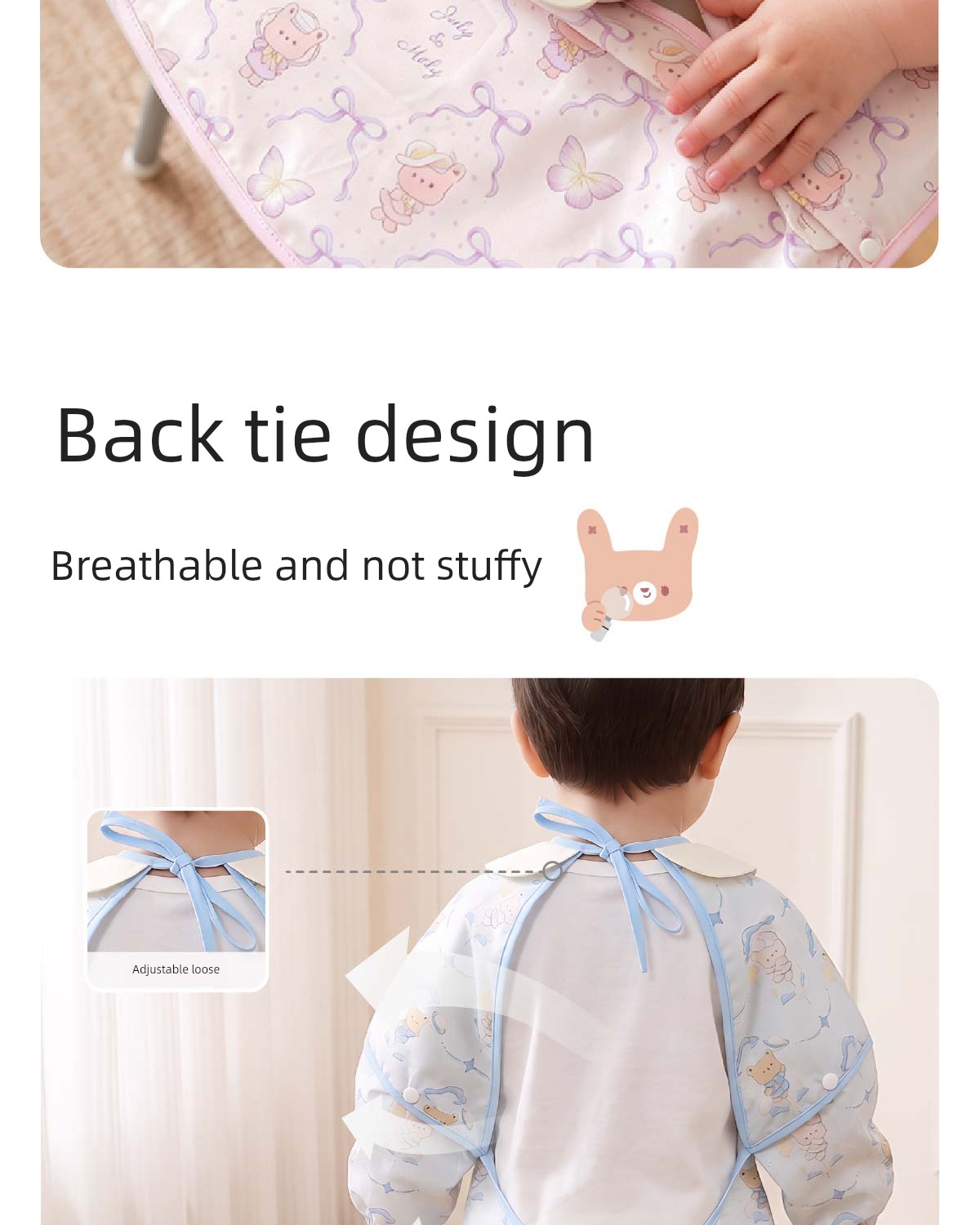 Julymoly All-In-One Dining Chair Cover Baby Feeding Bib Infant Food Bib Waterproof Children's Apron — 11