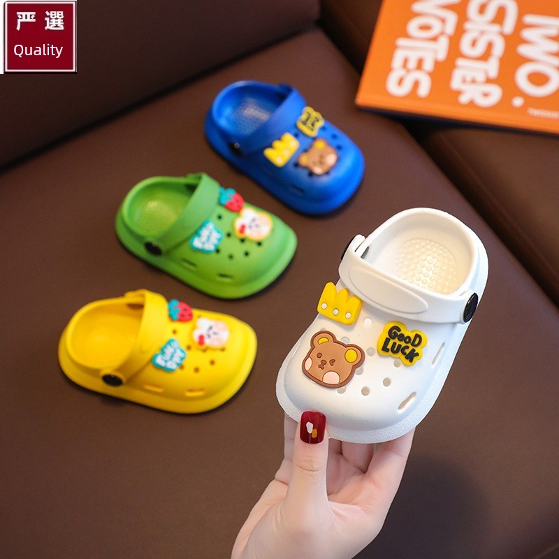 Japanese Imported Children's Slippers, Closed-Toe Boys' Cartoon Non-Slip Soft-Soled Indoor Home Slippers 2026 Baby Clogs
