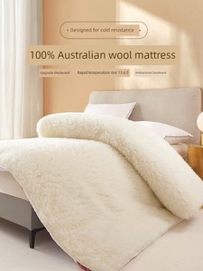 Wool Mattress Cushion Home Bed Cotton-Padded Mattress Winter Lambskin Blanket Winter Thickening Warm Pad Quilt Bottom
