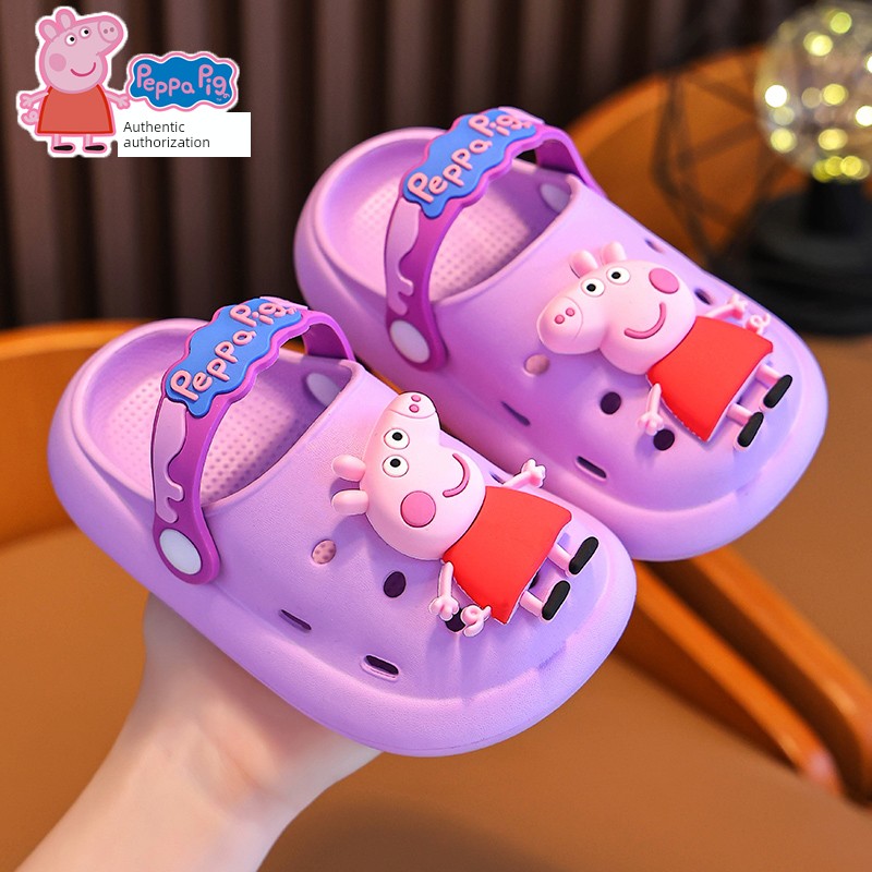 Peppa Pig Official Cartoon Slippers for Children Summer 2026 Home Bath Non-Slip Baby Outdoor Soft Sole Clogs — 5