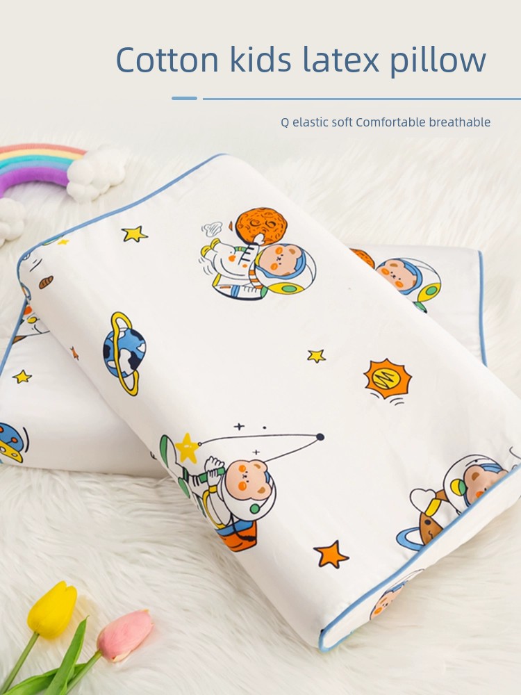 兒童乳膠枕頭枕芯專用36歲以上橡膠卡通動物造型護頸枕