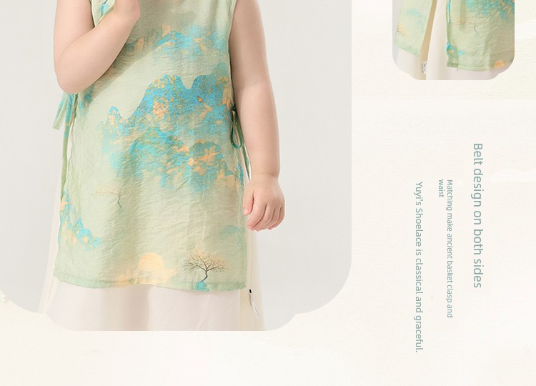 Summer New Chinese Style Kids' Skirt Western Style Baby Girl Han Dynasty — 12