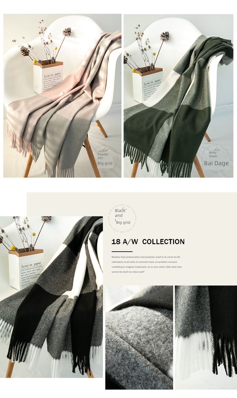 female winter lovely thickening Shawl Gift box scarf