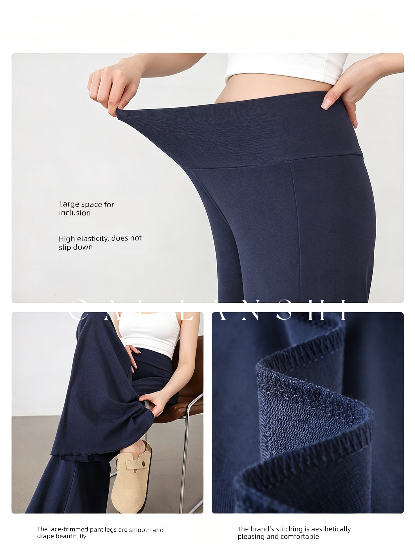 Maternity Pants for Outdoor Wear 2026 Spring and Autumn New Flared Pants with Belly Support Yoga Pants Plus Size Cropped Flared Pants for Autumn Outdoor — 5